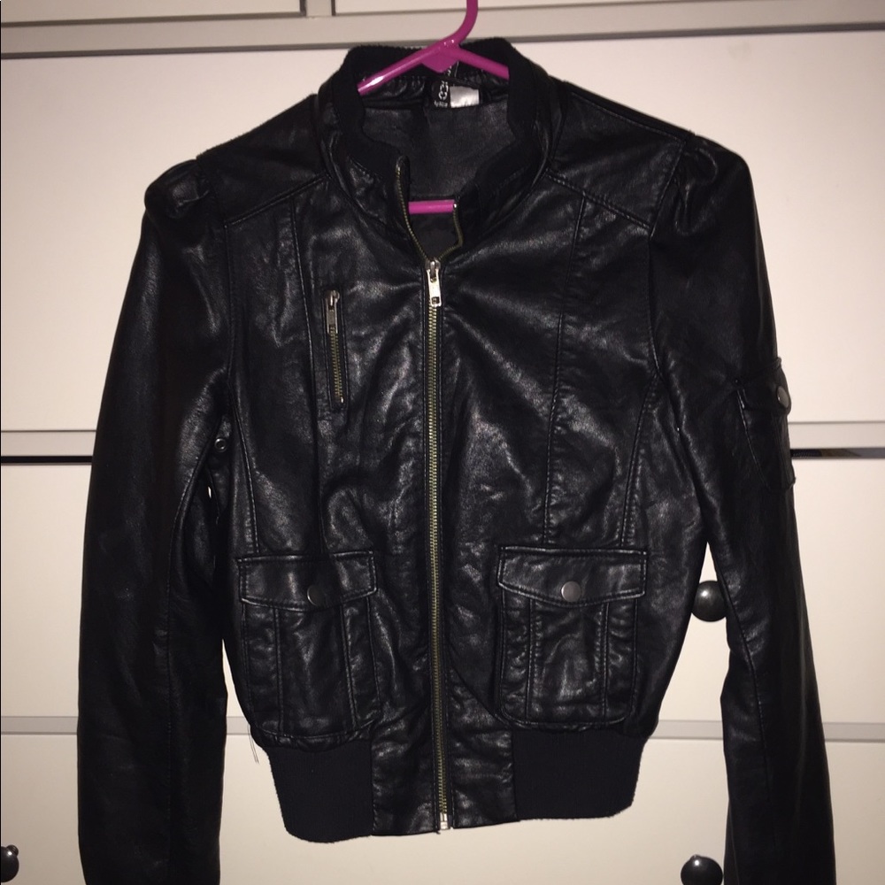 H&M Bomber Leather Jacket